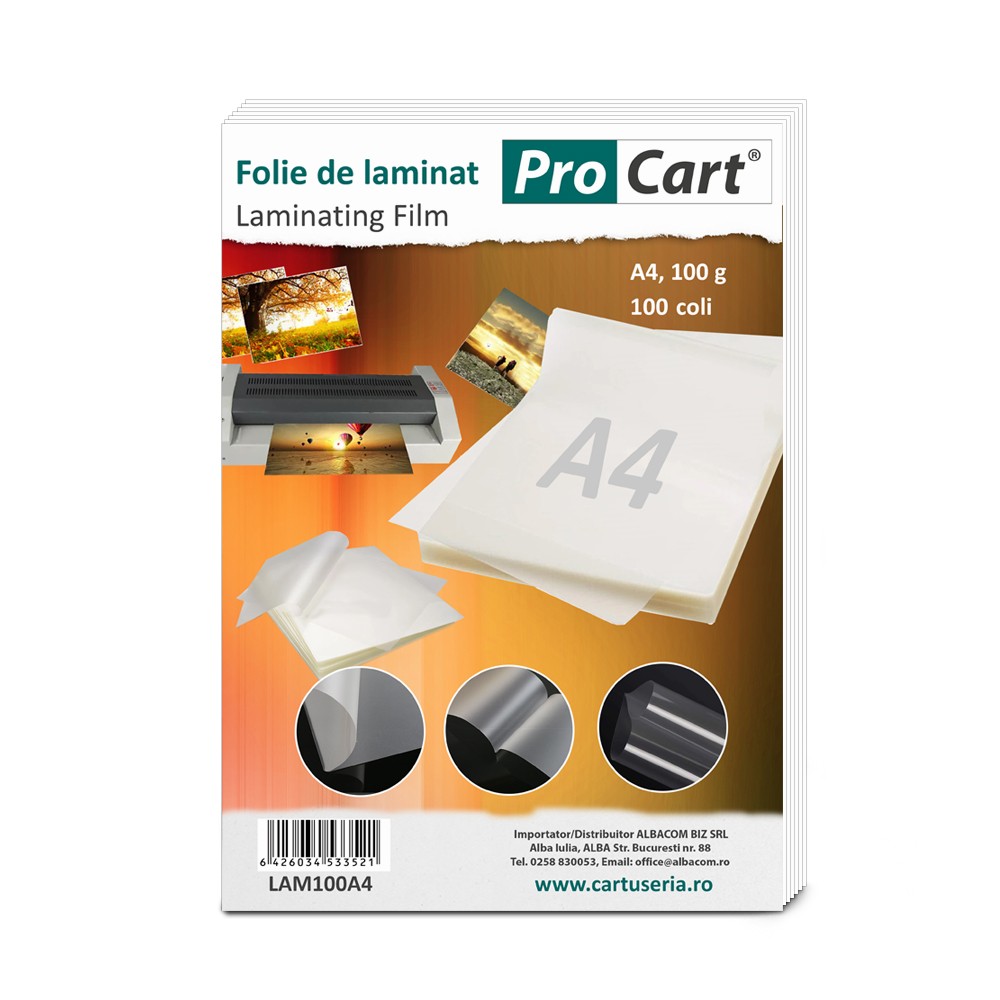 Folie de laminat documente, format A4, 100 microni, set 100 coli - imagine 5